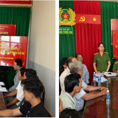 Công an xã Thạnh Thới An tăng cường tuyên truyền phòng cháy, chữa cháy và phòng ngừa tội phạm