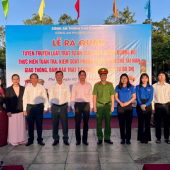Ra quân cao điểm bảo đảm trật tự công cộng, trật tự đô thị tại phường Phú Lợi