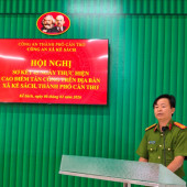 Công an xã Kế Sách tổ chức Hội nghị sơ kết 45 ngày thực hiện Cao điểm tấn công, trấn áp tội phạm