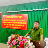 Công an phường An Bình tổ chức gặp gỡ, phổ biến pháp luật cho người đang chấp hành án hình sự tại cộng đồng và tái hòa nhập cộng đồng.