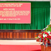 Công an phường Mỹ Quới quyết tâm bảo đảm an ninh, trật tự Tết Nguyên đán Bính Ngọ năm 2026 và các hoạt động mừng Đảng, mừng Xuân