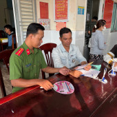 Công an xã Đông Thuận: Quyết tâm phục vụ Nhân dân ngay từ ngày đầu năm mới