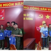 Công an xã Vĩnh Tường tổ chức chúc Tết cho lực lượng An ninh, trật tự ở cơ sở