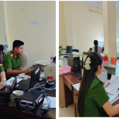 Công an xã Lương Tâm giải quyết thủ tục hành chính suốt Tết Nguyên Bính Ngọ 2026 phục vụ Nhân dân