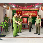 Kiểm tra công tác bảo đảm an ninh, trật tự phục vụ bầu cử tại xã Vĩnh Thạnh và Vĩnh Trinh