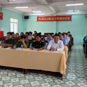 Công an xã Vị Thủy hiệp đồng với các lực lượng, quyết tâm bảo đảm an ninh, an toàn tuyệt đối phục vụ bầu cử