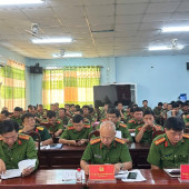 Công an xã Đông Hiệp triển khai phương án bảo đảm an ninh,  trật tự phục vụ bầu cử
