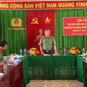 LÃNH ĐẠO CÔNG AN THÀNH PHỐ CẦN THƠ KIỂM TRA  CÔNG TÁC BẦU CỬ TẠI CÔNG AN XÃ TÂN PHƯỚC HƯNG