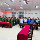 Công an phường Thới Long tổ chức Lễ khai mạc và bỏ phiếu bầu cử sớm