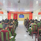 Công an xã Thạnh Hòa triển khai kế hoạch bảo đảm an ninh, trật tự phục vụ bầu cử đại biểu Quốc hội và đại biểu Hội đồng nhân dân các cấp