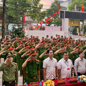 Công an xã Châu Thành tổ chức Lễ khai mạc bầu cử đại biểu Quốc hội và đại biểu Hội đồng nhân dân các cấp