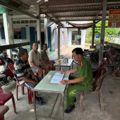 Công an xã Mỹ Hương ra quân tổng rà soát cư trú, hoàn thành 100% chỉ tiêu theo kế hoạch