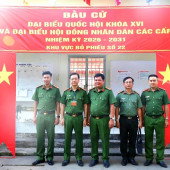 Lãnh đạo Công an TP Cần Thơ kiểm tra công tác bảo đảm bầu cử tại cơ sở cai nghiện và các khu vực bỏ phiếu