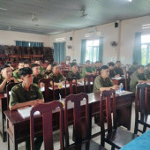 Công an xã Vĩnh Thạnh tổ chức tập huấn lực lượng tham gia bảo vệ an ninh, trật tự ở cơ sở năm 2026