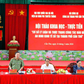 CÔNG AN THÀNH PHỐ CẦN THƠ PHỐI HỢP TỔ CHỨC HỘI THẢO “CƠ SỞ LÝ LUẬN VÀ THỰC TRẠNG CÔNG TÁC ĐẢM BẢO AN NINH KINH TẾ SỐ TẠI THÀNH PHỐ CẦN THƠ”