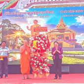 Công an thành phố Cần Thơ đảm bảo an ninh, trật tự trong suốt thời gian diễn ra Lễ khánh thành và Kiết giới Sima ngôi chánh điện Chùa Prêk Om Pu