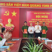 Đảng bộ xã Vĩnh Tường công bố quyết định thành lập Đảng bộ cơ sở Công an xã nhiệm kỳ 2025 - 2030