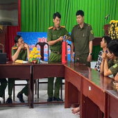 Công an xã Xà Phiên hướng dẫn phòng cháy, chữa cháy phục vụ công tác bầu cử