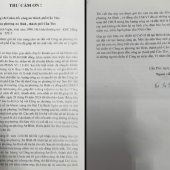Người dân gửi thư cảm ơn sau khi được Công an phường An Bình hỗ trợ nhận lại tiền chuyển khoản nhầm