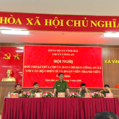 Chi ủy, Chỉ huy Công an xã Vĩnh Hải đối thoại với cán bộ, chiến sĩ và đoàn viên thanh niên năm 2026