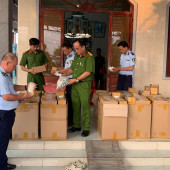 Công an xã Thạnh An bắt, xử lý đối tượng sản xuất, mua bán mỹ phẩm không rõ nguồn gốc, xuất xứ