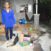 Công an xã Phong Nẫm phát hiện, xử lý hành vi sử dụng kích điện khai thác thủy sản trái phép