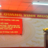 Công an phường Thới Long tham dự Hội nghị Ban Chỉ đạo phát triển khoa học, công nghệ, đổi mới sáng tạo, chuyển đổi số và Đề án 06 phường Thới Long năm 2026