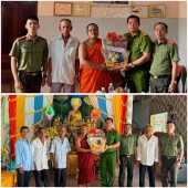 Ấm áp nghĩa tình Công an Cần Thơ với đồng bào Khmer dịp Tết Chôl Chnăm Thmây