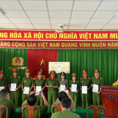 Công an xã Tân Phước Hưng tổ chức Lễ công bố  Quyết định về công tác cán bộ