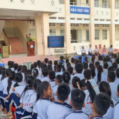 Công an phường Sóc Trăng tuyên truyền, xây dựng văn hóa giao thông trong học sinh