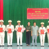 Công an xã Nhơn Mỹ: Dấu mốc quan trọng trong công tác xây dựng Đảng