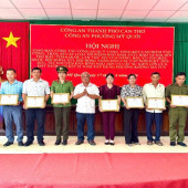 Công an xã Nhu Gia, phường Ngã Bảy, phường Mỹ Quới sơ kết công tác Công an Quý I năm 2026 và tổng kết cao điểm tấn công, trấn áp tội phạm trên địa bàn.