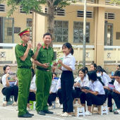 Công an xã Tân Long ra mắt mô hình “Cổng trường an toàn giao thông”