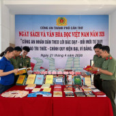 Chi đoàn Phòng Quản lý xuất nhập cảnh, Công an thành phố Cần Thơ hưởng ứng Ngày Sách và Văn hóa đọc Việt Nam năm 2026