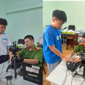 Công an phường Long Tuyền chủ động bố trí lực lượng thu nhận hồ sơ cấp thẻ căn cước, định danh điện tử mức 2 xuyên lễ, phục vụ Nhân dân