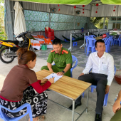 Công an xã Tân Hòa bảo đảm trật tự công cộng, trật tự đô thị dịp lễ 30/4 và 1/5