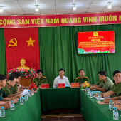 Công an xã Trường Long Tây tổ chức Hội nghị sơ kết công tác quý I năm 2026