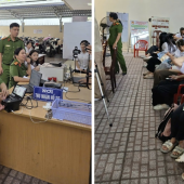 Công an phường Ninh Kiều phối hợp hỗ trợ học sinh làm căn cước phục vụ thi chuyển cấp