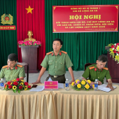 Công an xã Vị Thanh 1 tổ chức hội nghị đối thoại với lực lượng tham gia bảo vệ an ninh trật tự cơ sở