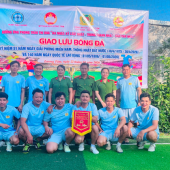 Đoàn viên Công an xã Lương Tâm tham gia hoạt động thể thao hướng tới các ngày lễ lớn của đất nước