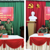 Quyết tâm hoàn thành xuất sắc nhiệm vụ: Cụm thi đua số 9 ký kết giao  ước thực hiện phong trào thi đua “Vì an ninh Tổ quốc” năm 2026