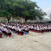 Công an xã Phương Bình đẩy mạnh tuyên truyền, nâng cao ý thức  an toàn giao thông cho học sinh