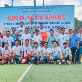 Công an phường Long Bình tổ chức giao lưu bóng đá chào mừng các ngày lễ lớn của đất nước