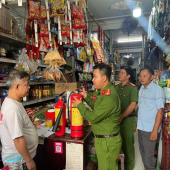 Công an xã Xà Phiên và xã Hồ Đắc Kiện chủ động phòng ngừa cháy, nổ trong mùa khô