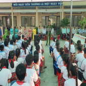 Công an xã Vị Thủy tăng cường tuyên truyền phòng, chống bạo lực học đường