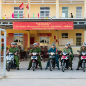 Công an xã Mỹ Phước tăng cường đảm bảo an ninh, trật tự, phục vụ nhân dân vui lễ an toàn