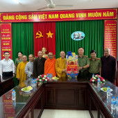 Ban Trị sự Giáo hội Phật giáo Việt Nam thành phố Cần Thơ, nhiệm kỳ 2026 - 2031 chào thăm Phòng An ninh nội địa