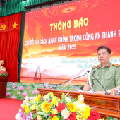 CÔNG BỐ CHỈ SỐ CẢI CÁCH HÀNH CHÍNH CỦA CÔNG AN CÁC ĐƠN VỊ, CÔNG AN CÁC XÃ, PHƯỜNG THUỘC CÔNG AN THÀNH PHỐ CẦN THƠ NĂM 2025