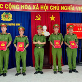 Công an xã Phương Bình công bố Quyết định về công tác cán bộ
