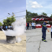 Công an xã An Ninh tổ chức tập huấn nghiệp vụ phòng cháy, chữa cháy và cứu nạn, cứu hộ cho các cơ sở kinh doanh